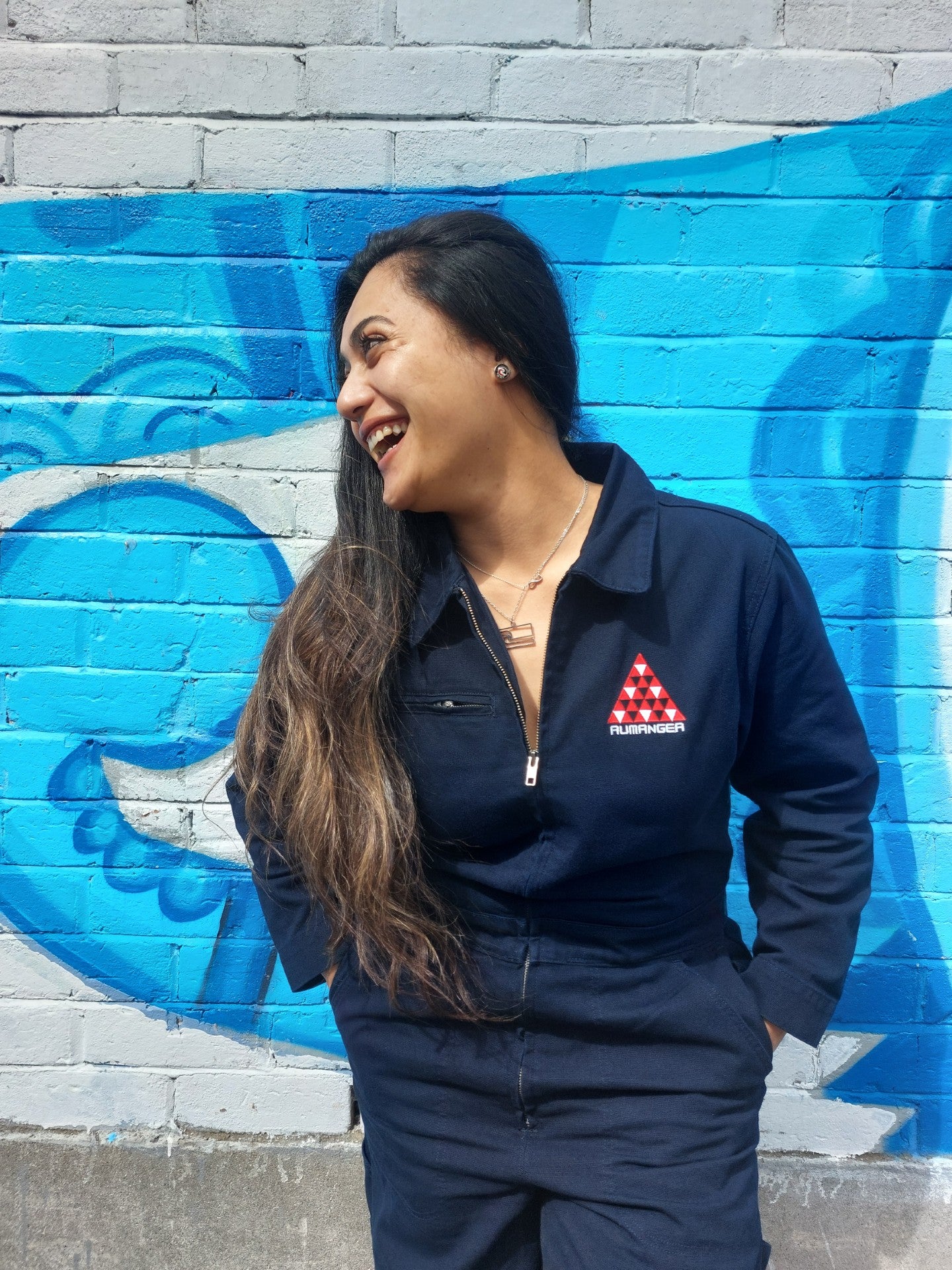 WAHINE TINO IHI OVERALLS - Dark Navy Blue