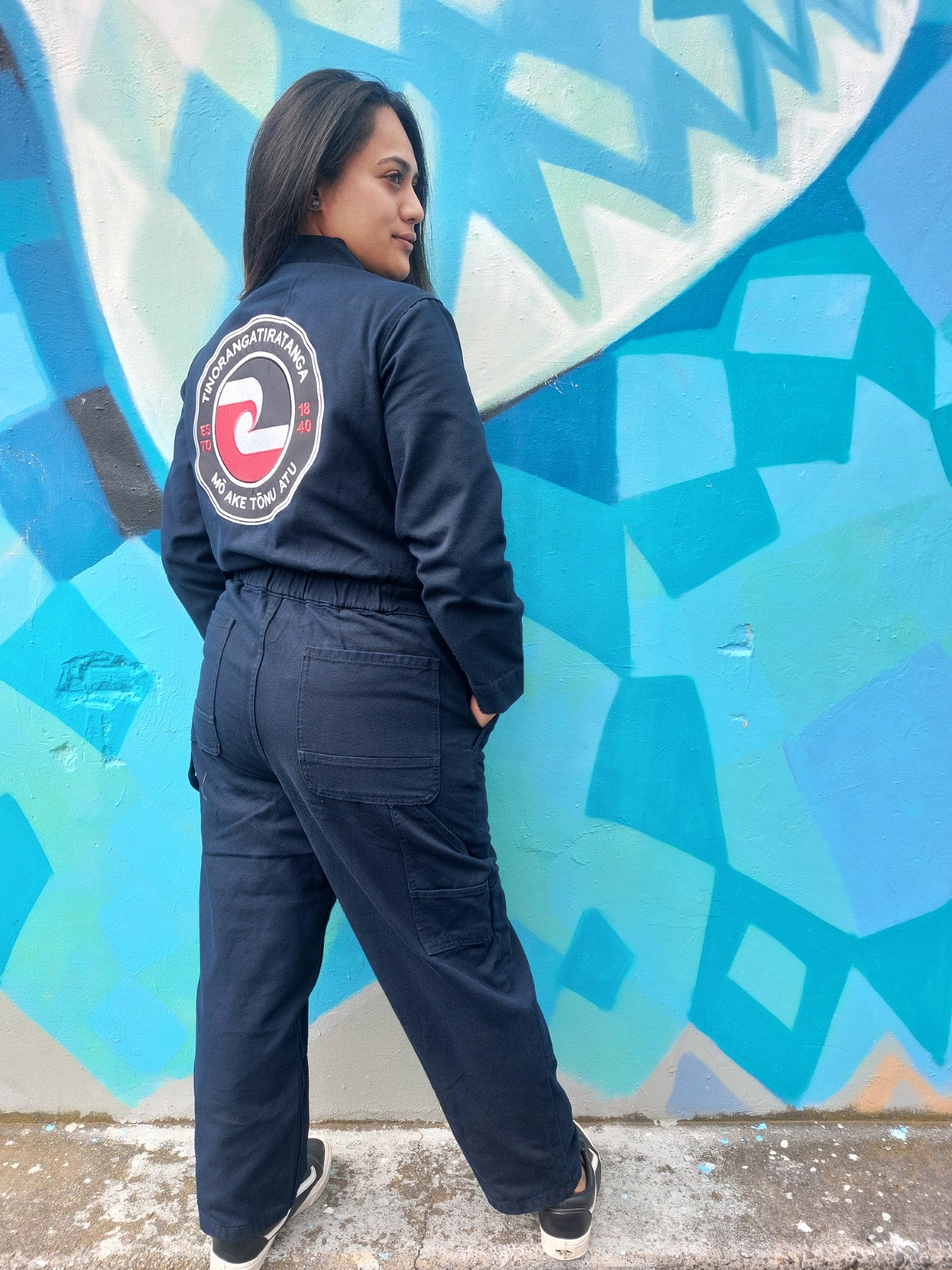 WAHINE TINO IHI OVERALLS - Dark Navy Blue