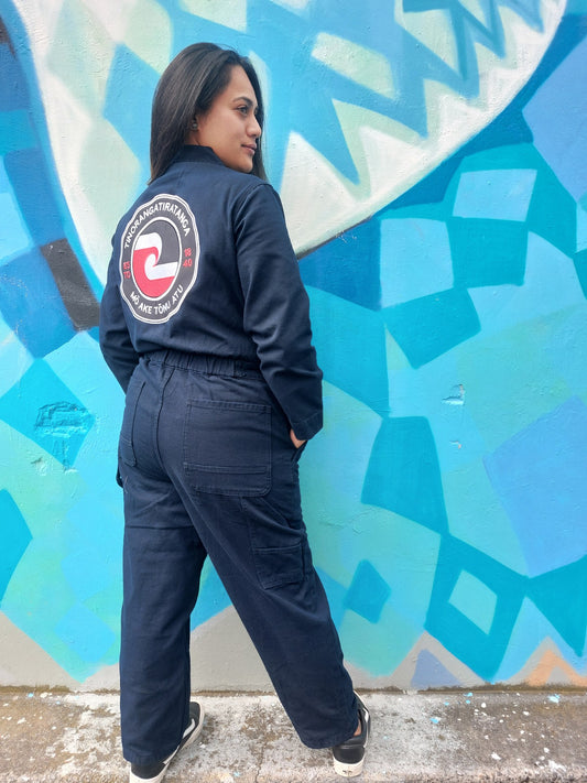 WAHINE TINO IHI OVERALLS - Dark Navy Blue